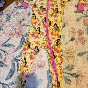 Disney Yellow and Pink Footies One Piece
